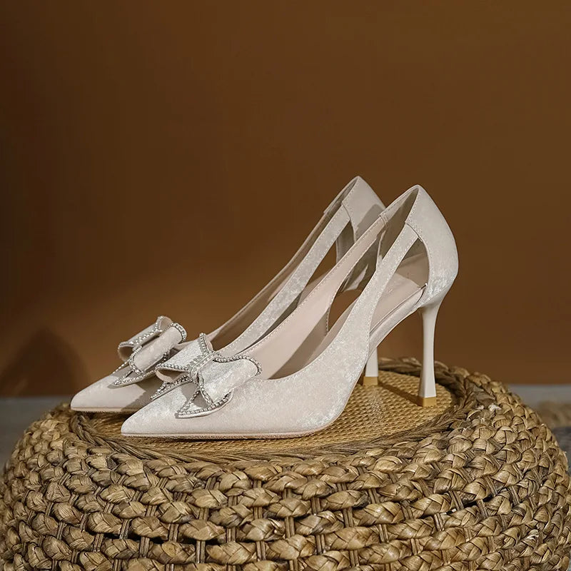Chaussure femme talon noeud (envoi uniquement)
